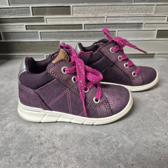 ECCO Toddler Girls Purple Boots Size 7 - Picture 3 of 7